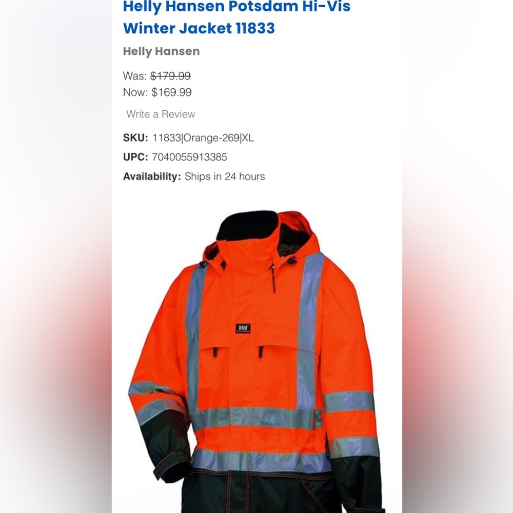 Helly Hansen High Vis Jacket